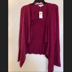 Rubbed sweater (cardigan)